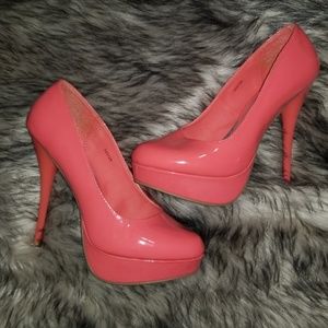 Charlotte Russe Coral Platform Heels